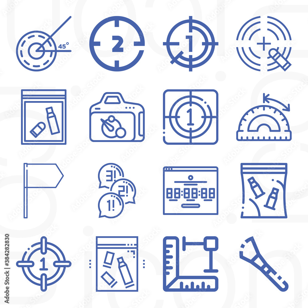 16 pack of 10 lineal web icons set 16 pack of 10 lineal web icons set