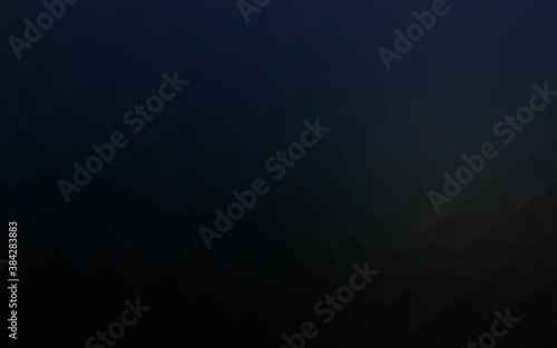 Dark BLUE vector abstract polygonal layout.