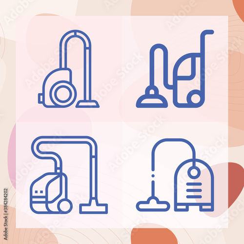 Simple set of make clean related lineal icons