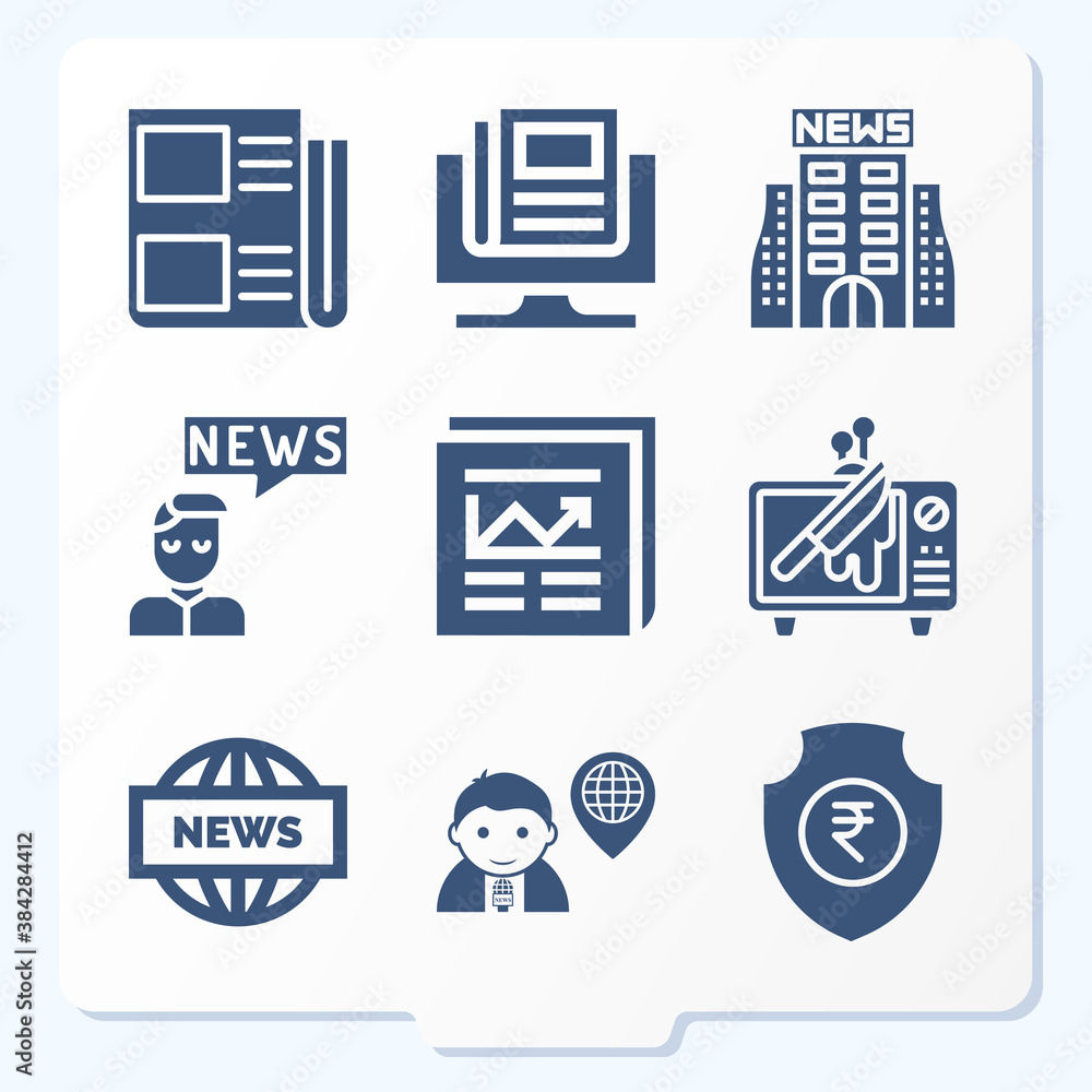 Simple set of 9 icons related to good word Simple set of 9 icons related to good word