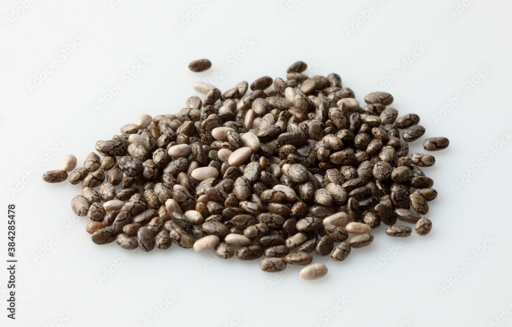 chia seeds isolated on white chia seeds isolated on white