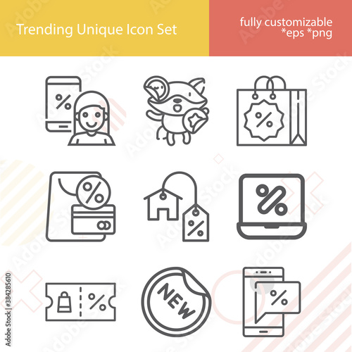 Simple set of brush aside related lineal icons.
