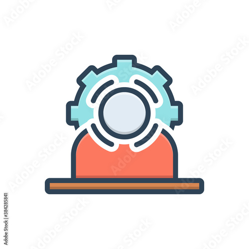 Color illustration icon for head hunting