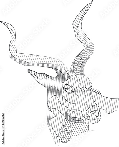 Line Art Deer illustration Design