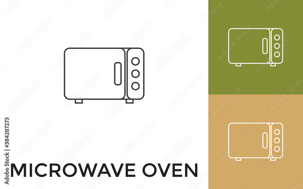 Editable Microwave Oven Thin Line Icon with Title. Useful For Mobile Application, Website, Software and Print Media. Editable Microwave Oven Thin Line Icon with Title. Useful For Mobile Application, Website, Software and Print Media.