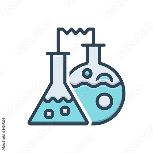 Color illustration icon for chemistry