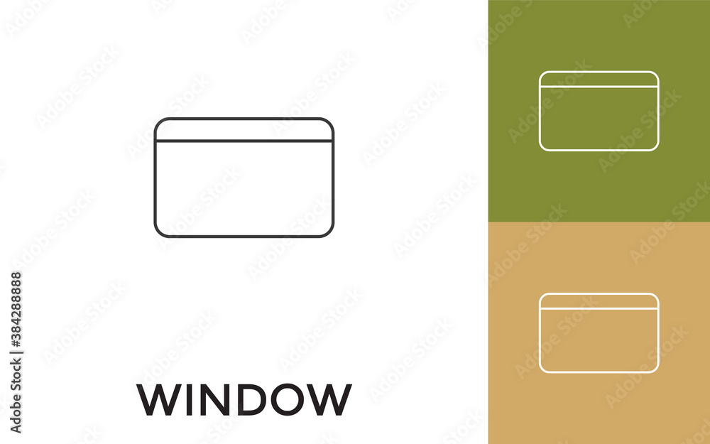 Editable Computer Window Thin Line Icon with Title. Useful For Mobile Application, Website, Software and Print Media. Editable Computer Window Thin Line Icon with Title. Useful For Mobile Application, Website, Software and Print Media.