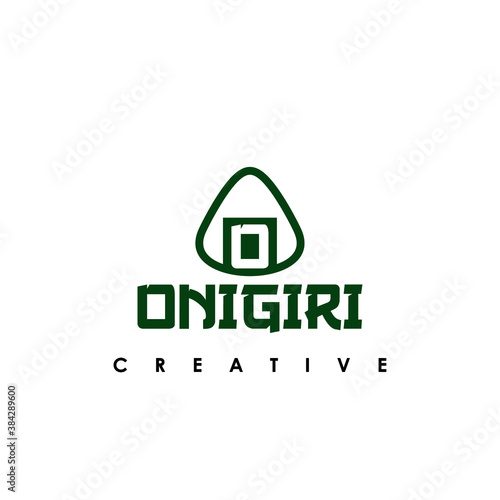onigiri icon vector illustration outline style. food icon set.
