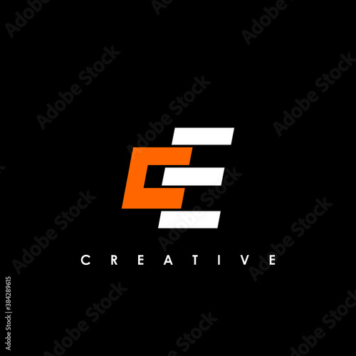 Fotografie CE, EC Letter Initial Logo Design Template Vector Illustration