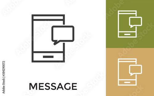 Editable Message Icon with Title. Useful For Mobile Application, Website, Software and Print Media.