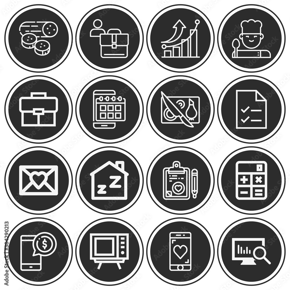 16 pack of mail lineal web icons set 16 pack of mail lineal web icons set
