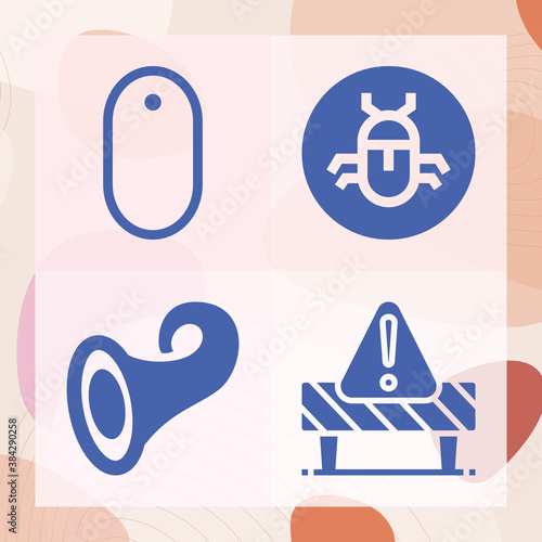 Simple set of wildlife related filled icons
