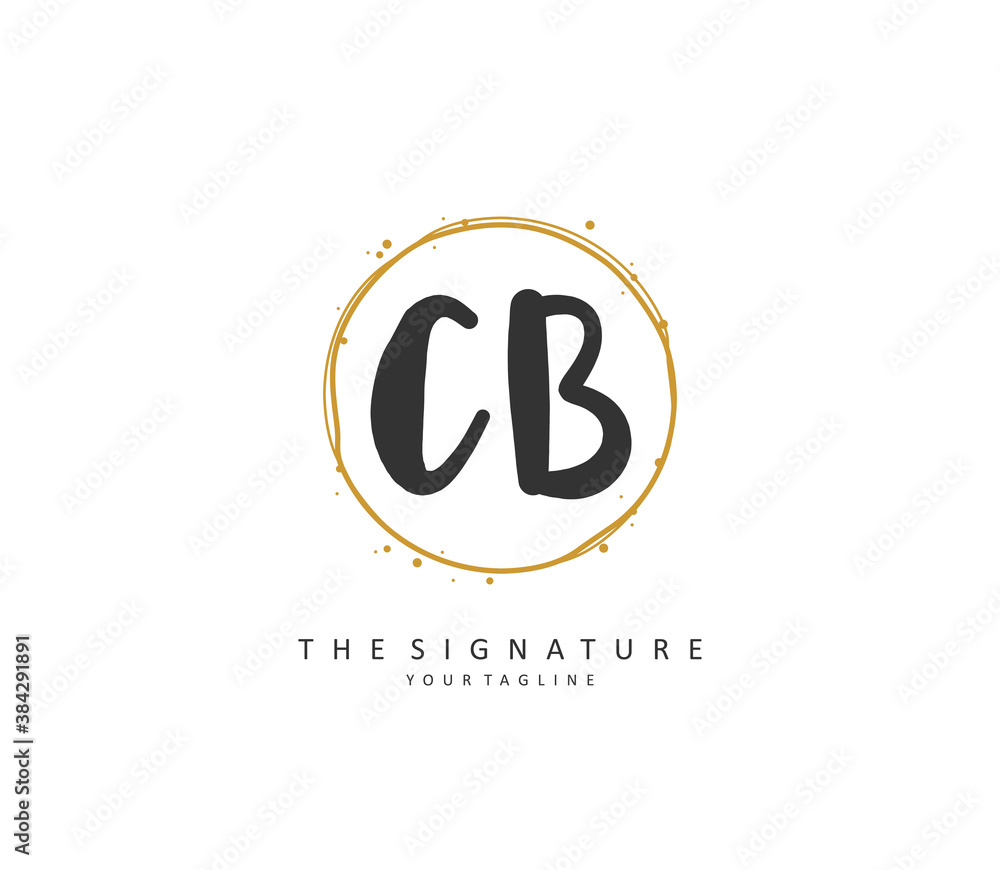 C B CB Initial letter handwriting and signature logo. A concept handwriting initial logo with template element. C B CB Initial letter handwriting and signature logo. A concept handwriting initial logo with template element.