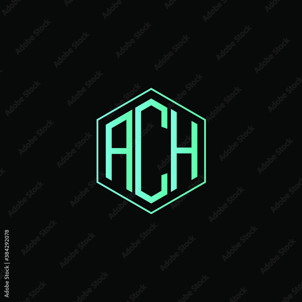 ACH letter icon design on black background. Creative letter ACH/A C H logo design. ACH initials Logo design ACH letter icon design on black background. Creative letter ACH/A C H logo design. ACH initials Logo design