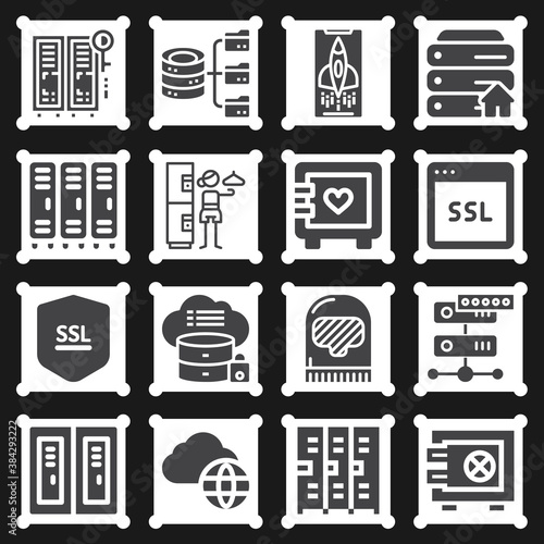 16 pack of treatise  filled web icons set