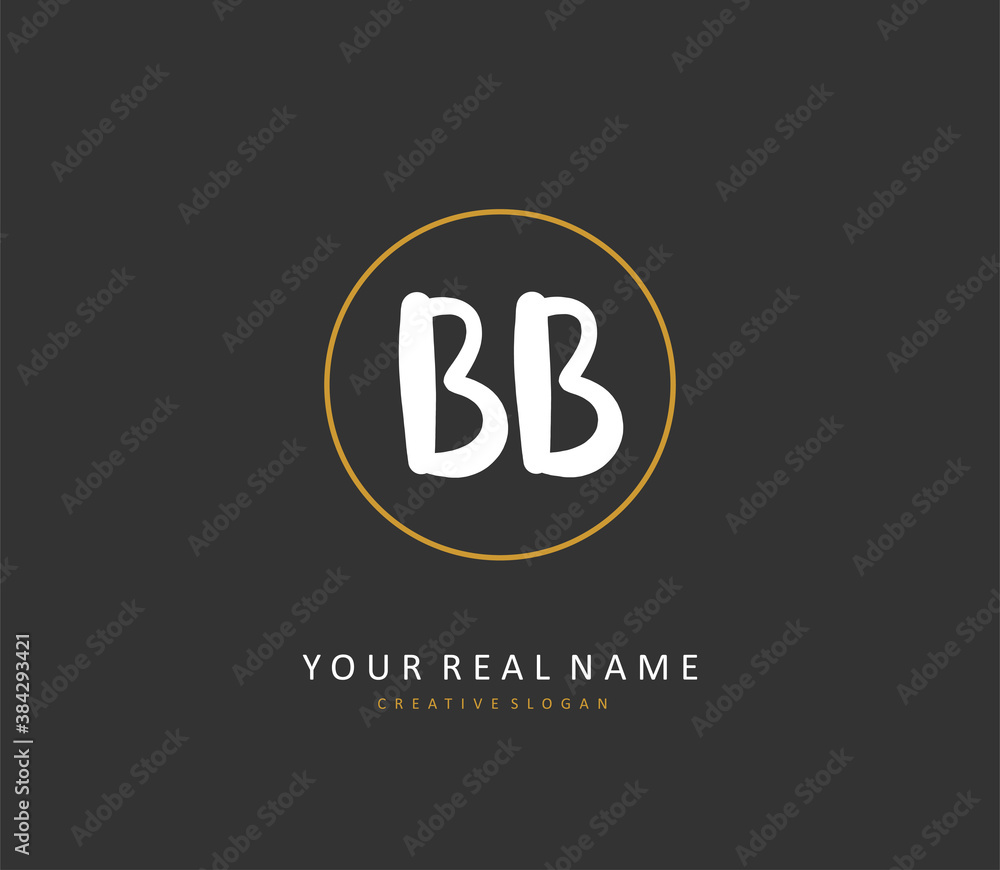 BB Initial letter handwriting and signature logo. A concept handwriting initial logo with template element. BB Initial letter handwriting and signature logo. A concept handwriting initial logo with template element.
