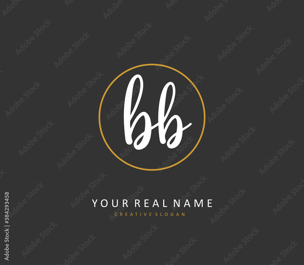 BB Initial letter handwriting and signature logo. A concept handwriting initial logo with template element. BB Initial letter handwriting and signature logo. A concept handwriting initial logo with template element.