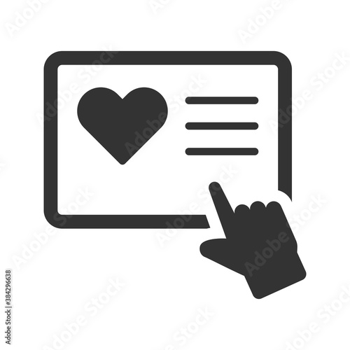 Online charity donation icon