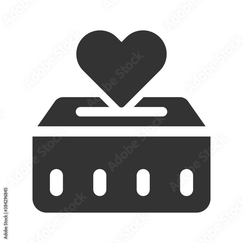 Charity donation box icon