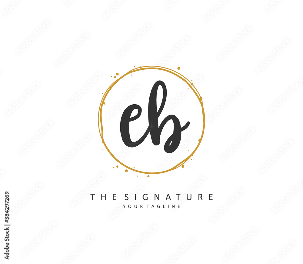 EB Initial letter handwriting and signature logo. A concept handwriting initial logo with template element. EB Initial letter handwriting and signature logo. A concept handwriting initial logo with template element.