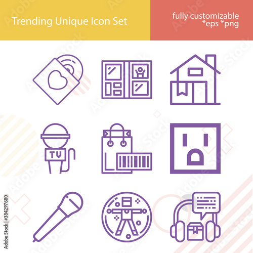 Simple set of release related lineal icons.