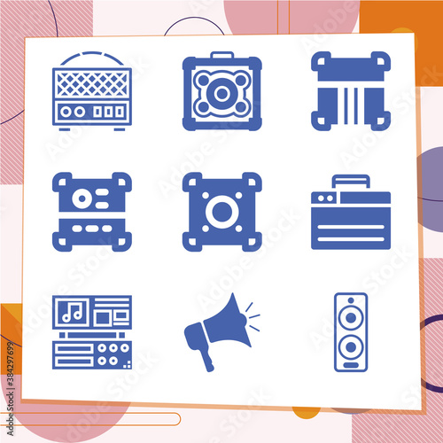Simple set of 9 icons related to relay links