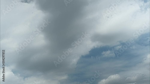 Wallpaper Mural 4K Sky Timelapse, beautiful sky with clouds background,  Blue sky with clouds and sun. Torontodigital.ca