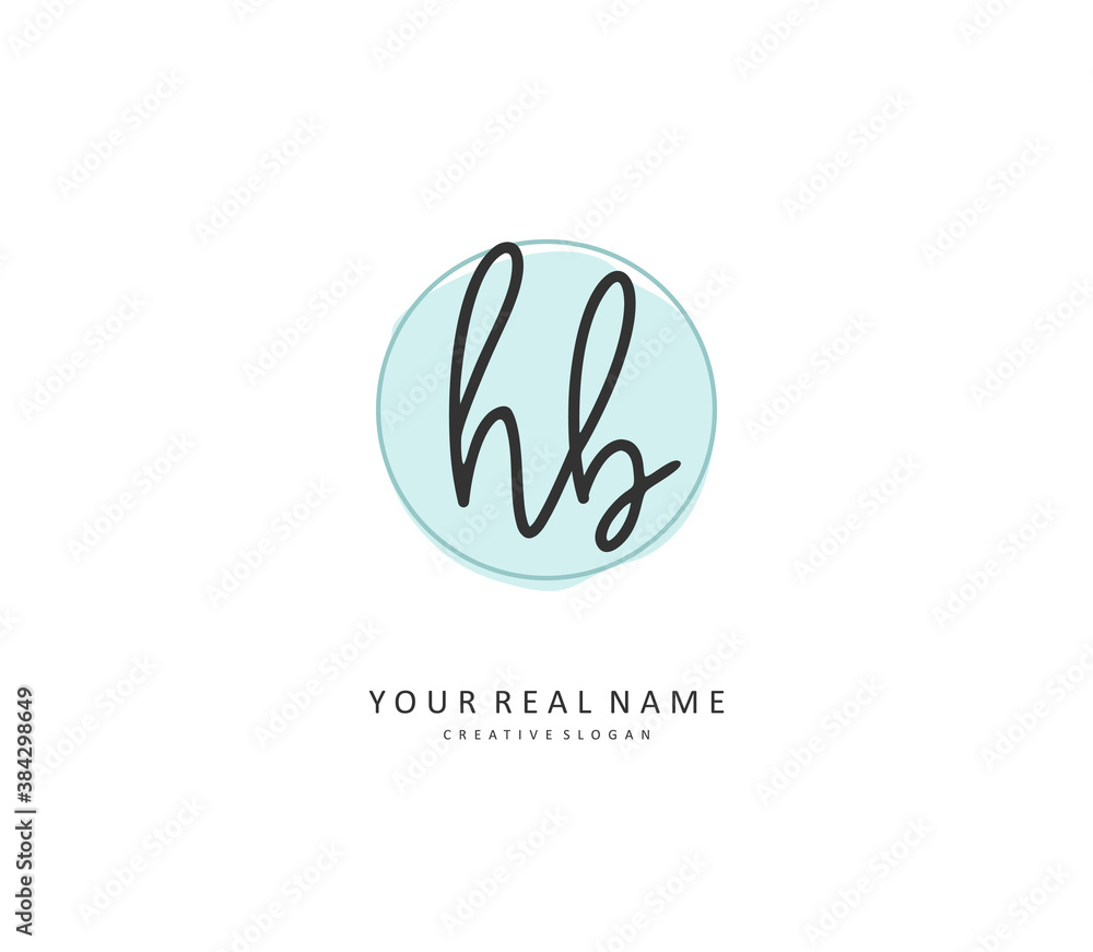 H B HB Initial letter handwriting and signature logo. A concept handwriting initial logo with template element. H B HB Initial letter handwriting and signature logo. A concept handwriting initial logo with template element.