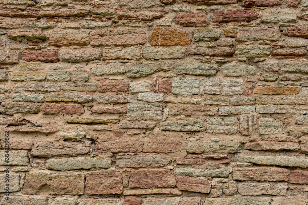 Limestone texture wall of the old fortress for background Limestone texture wall of the old fortress for background