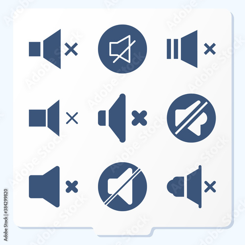 Simple set of 9 icons related to burke