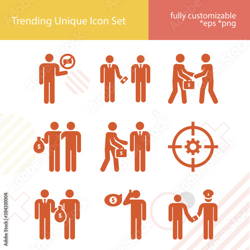 Simple set of degradation related filled icons.