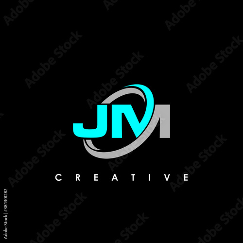JM Letter Initial Logo Design Template Vector Illustration	
