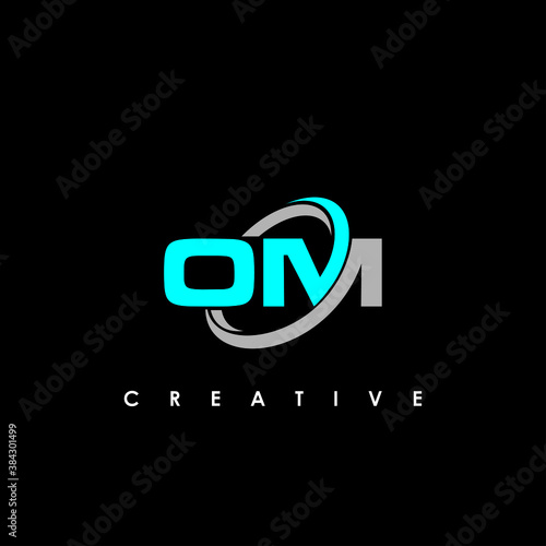 OM Letter Initial Logo Design Template Vector Illustration	
