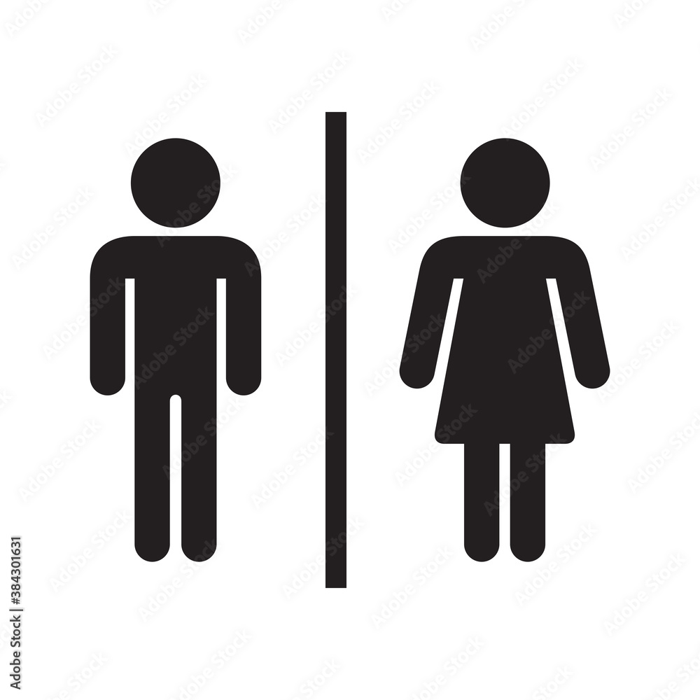 Man and woman flat icon design vector Man and woman flat icon design vector