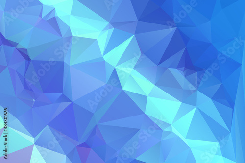 Abstract Blue Color Polygon Background Design, Abstract Geometric Origami Style With Gradient. Presentation,Website, Backdrop, Cover,Banner,Pattern Template