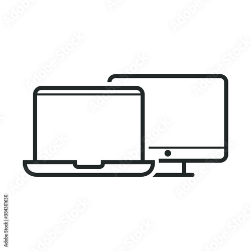 Laptop and desktop PC icon