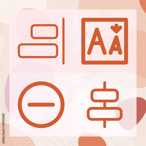 Simple set of lowest related lineal icons