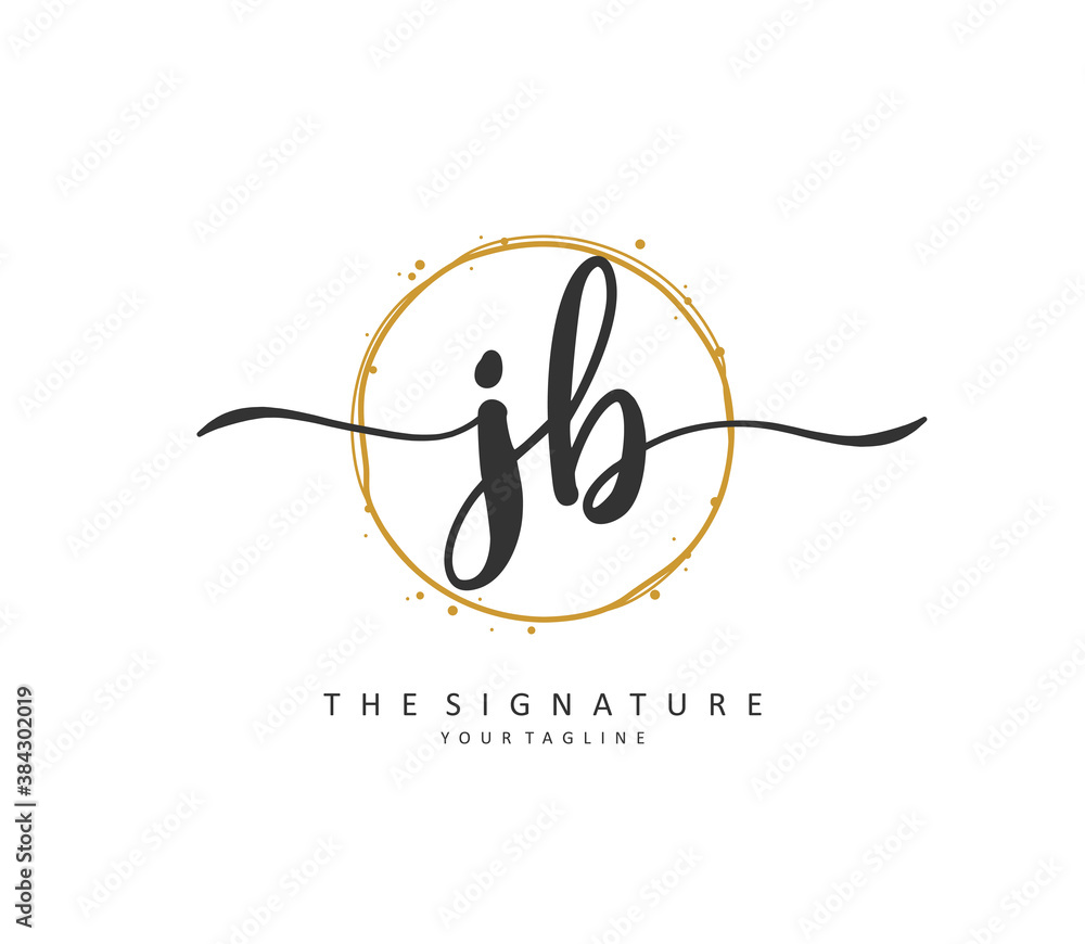 J B JB Initial letter handwriting and signature logo. A concept handwriting initial logo with template element. J B JB Initial letter handwriting and signature logo. A concept handwriting initial logo with template element.