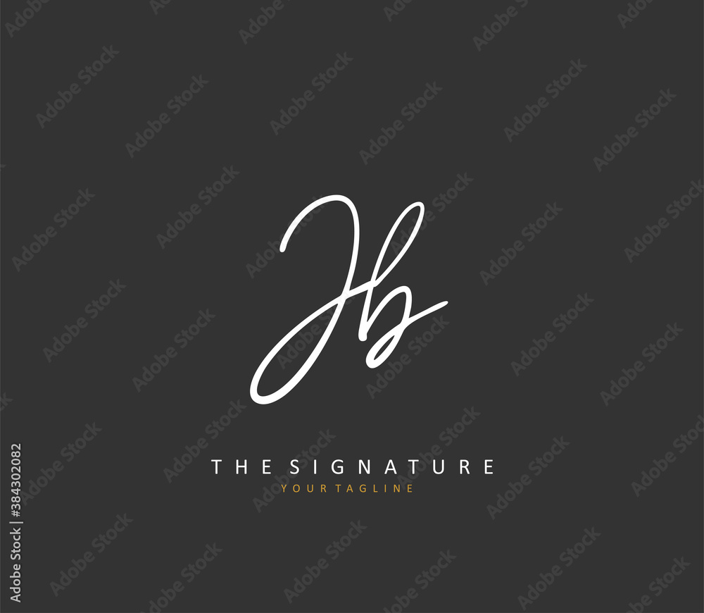 J B JB Initial letter handwriting and signature logo. A concept handwriting initial logo with template element. J B JB Initial letter handwriting and signature logo. A concept handwriting initial logo with template element.