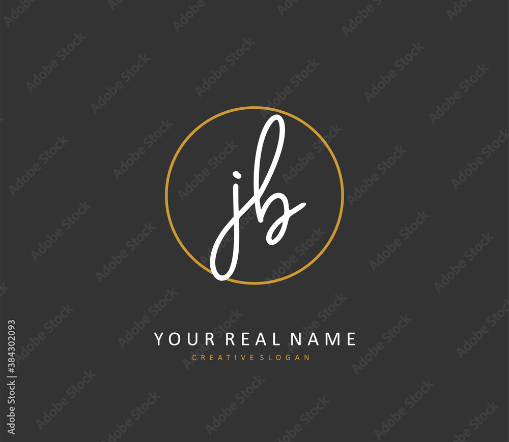 J B JB Initial letter handwriting and signature logo. A concept handwriting initial logo with template element. J B JB Initial letter handwriting and signature logo. A concept handwriting initial logo with template element.