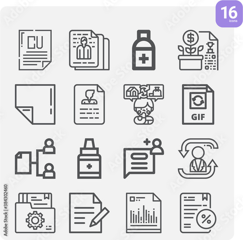 Simple set of resolve related lineal icons.