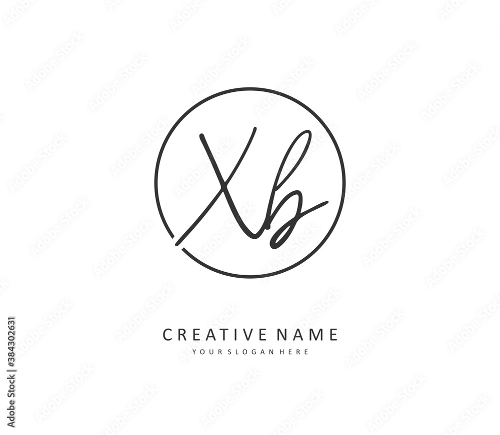 X B XB Initial letter handwriting and signature logo. A concept handwriting initial logo with template element. X B XB Initial letter handwriting and signature logo. A concept handwriting initial logo with template element.