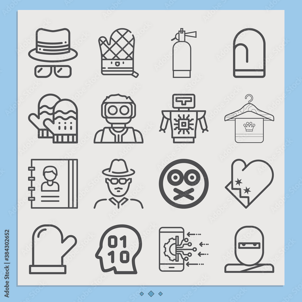 Simple set of cia related lineal icons. Simple set of cia related lineal icons.