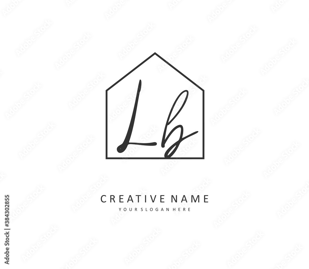 L B LB Initial letter handwriting and signature logo. A concept handwriting initial logo with template element. L B LB Initial letter handwriting and signature logo. A concept handwriting initial logo with template element.