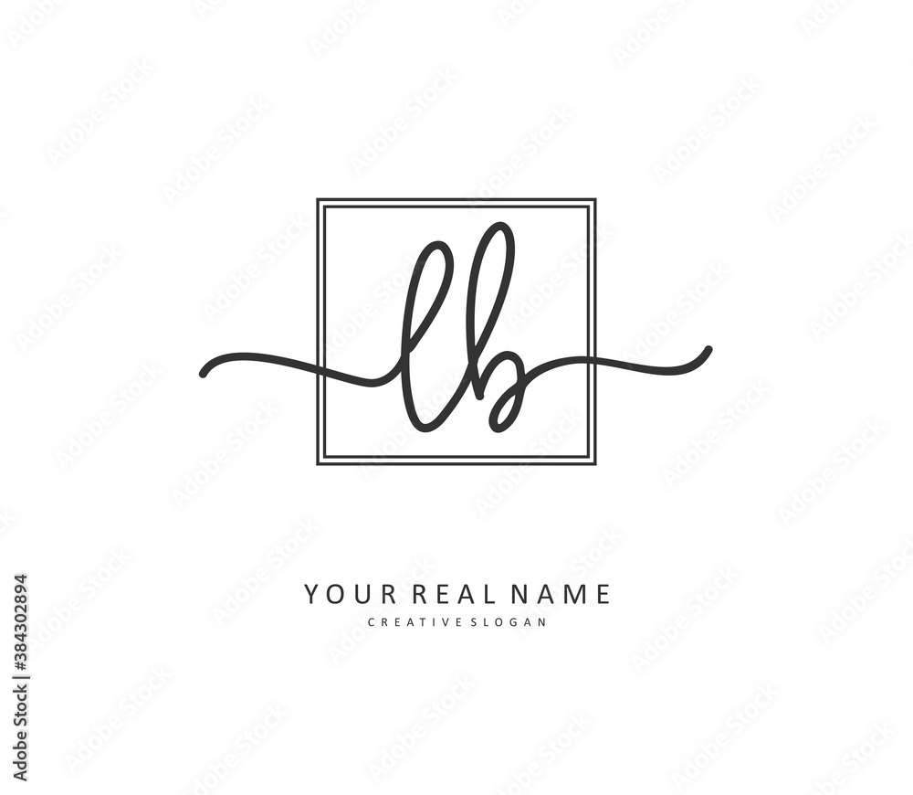 L B LB Initial letter handwriting and signature logo. A concept handwriting initial logo with template element. L B LB Initial letter handwriting and signature logo. A concept handwriting initial logo with template element.