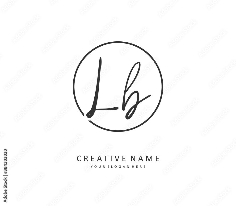 L B LB Initial letter handwriting and signature logo. A concept handwriting initial logo with template element. L B LB Initial letter handwriting and signature logo. A concept handwriting initial logo with template element.