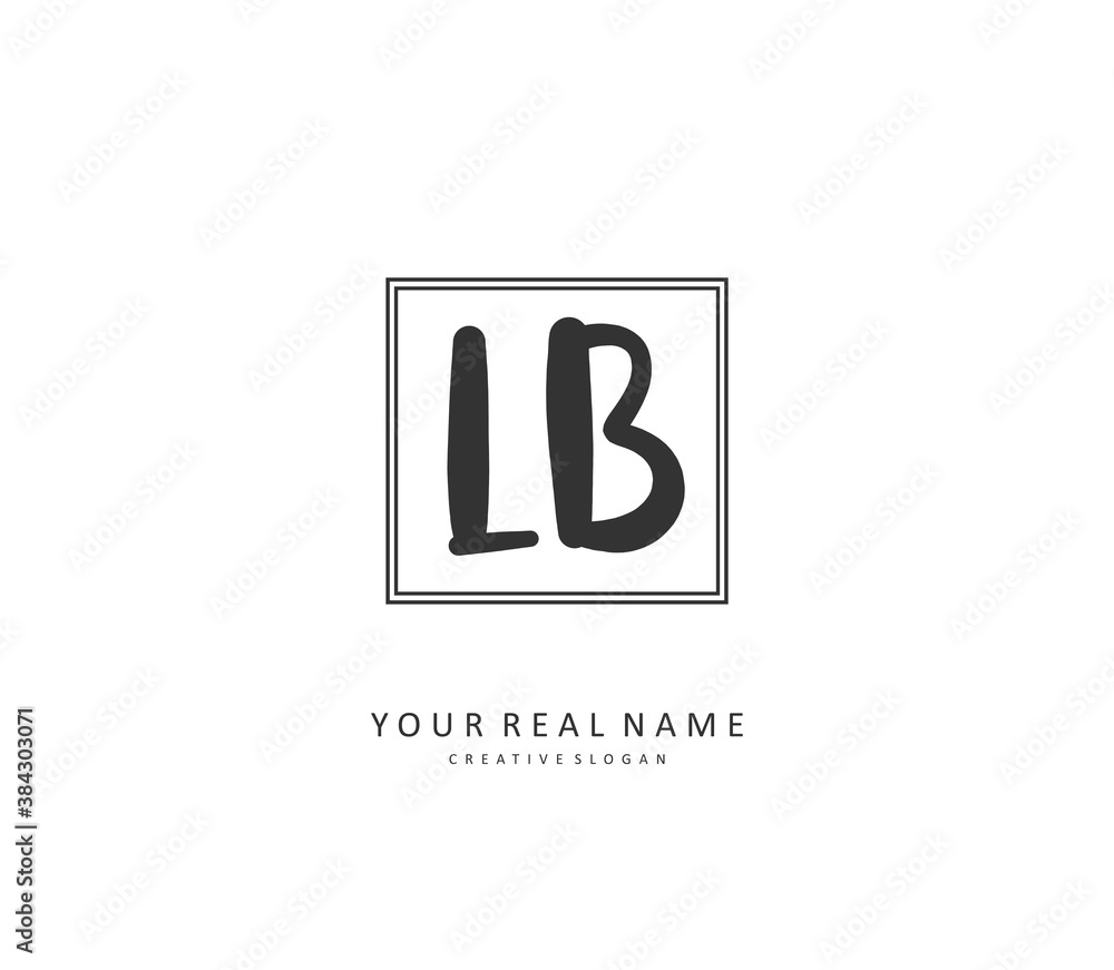 L B LB Initial letter handwriting and signature logo. A concept handwriting initial logo with template element. L B LB Initial letter handwriting and signature logo. A concept handwriting initial logo with template element.