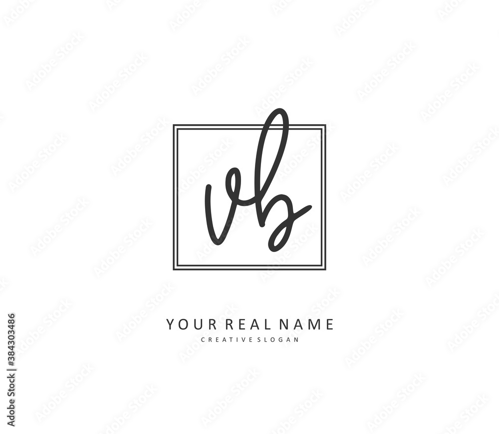 V B VB Initial letter handwriting and signature logo. A concept handwriting initial logo with template element. V B VB Initial letter handwriting and signature logo. A concept handwriting initial logo with template element.