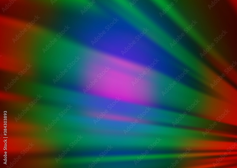 Obraz premium Dark Multicolor, Rainbow vector pattern with narrow lines.