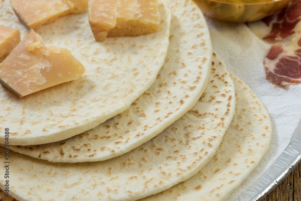 Piadina Romagnola with cheese Piadina Romagnola with cheese